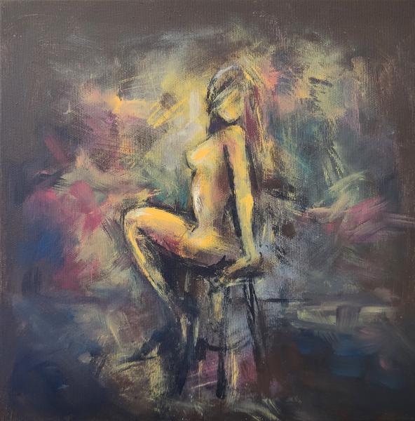 Figure on Bar Stool